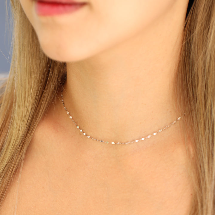 14K Solid Gold Necklace – Dainty Gold Chain for Layering Jewelry