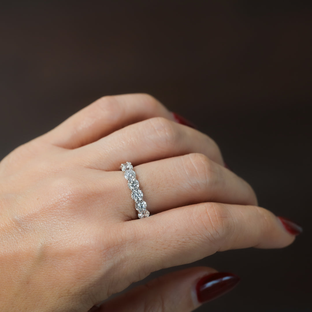 Full Eternity Band with Round Lab Diamonds Ring -4.5 ct.tw (0.25 per stone)