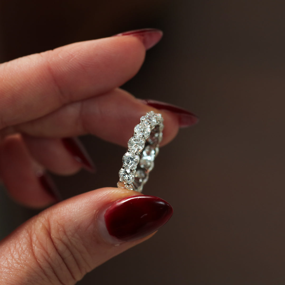 Full Eternity Band with Round Lab Diamonds Ring -4.5 ct.tw (0.25 per stone)