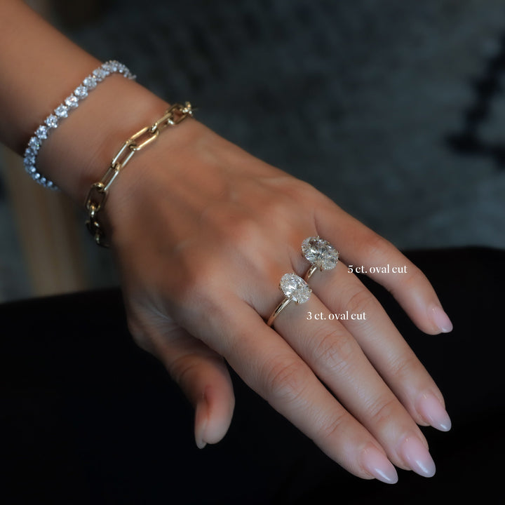 3 ct Oval Cut Diamond Engagement RIng