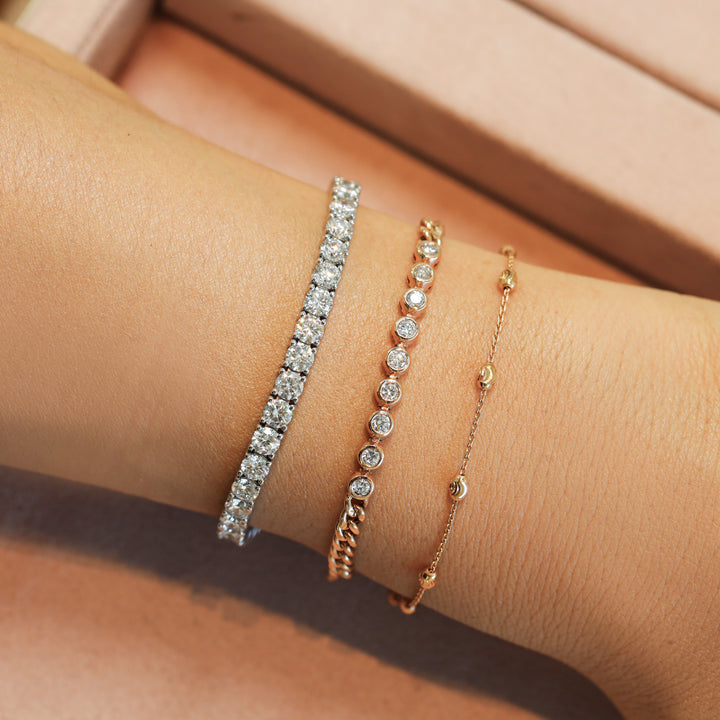 Beads by Yard Chain 14K Gold Bracelet