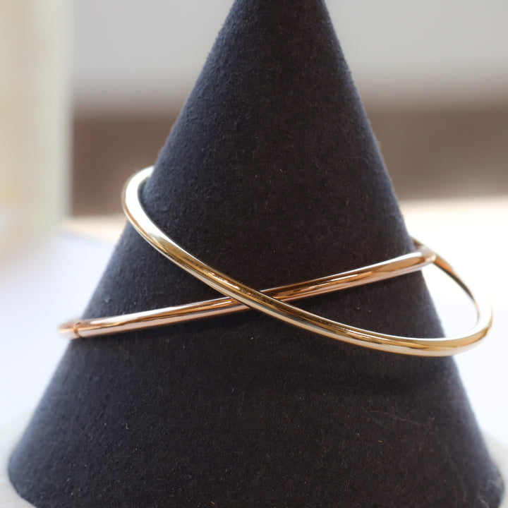 Stackable Gold Bangle, Classic Circle Bracelet