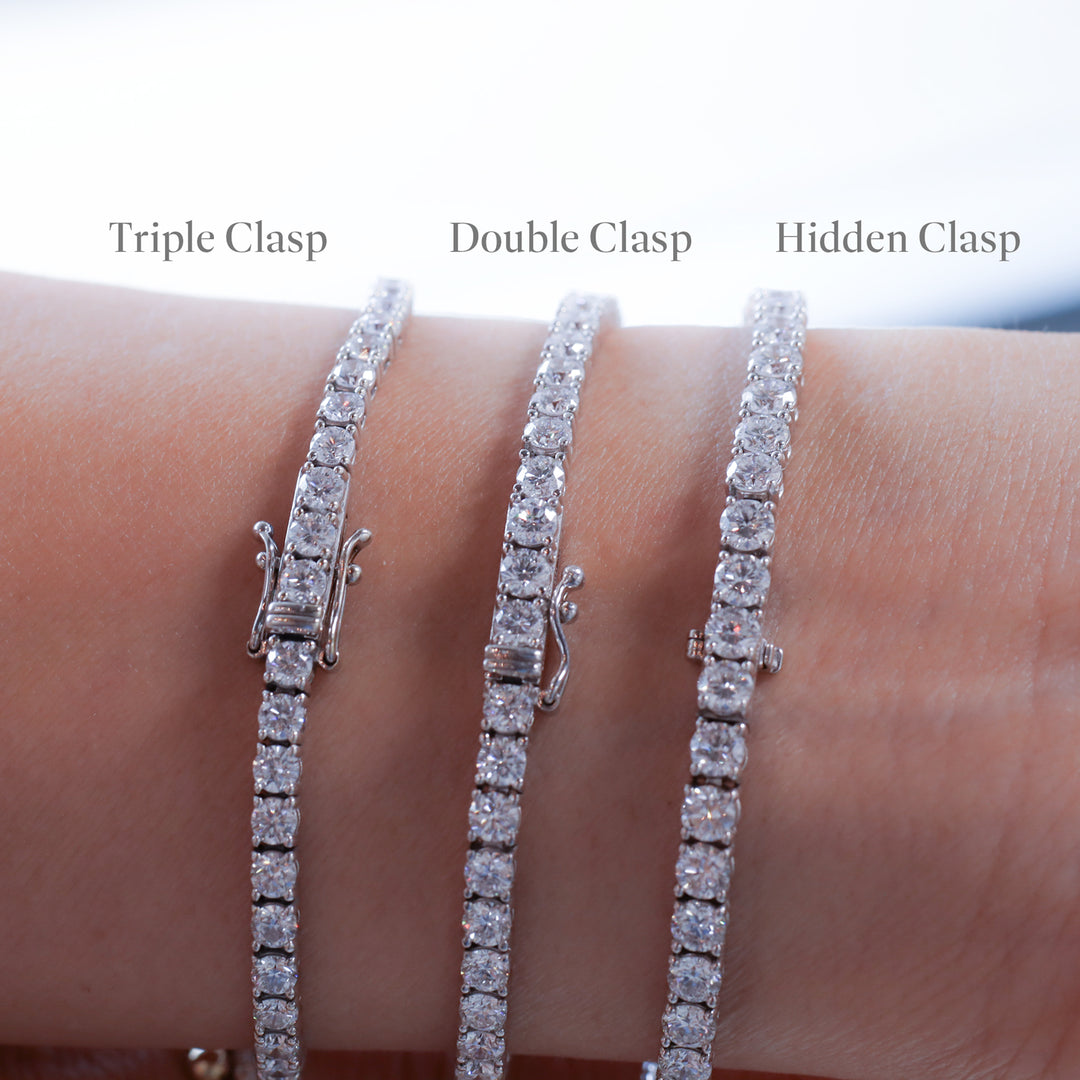 Lab Grown Diamond Bezel Tennis Bracelet in 14K Solid Gold (1.5 ct - 10 ct)