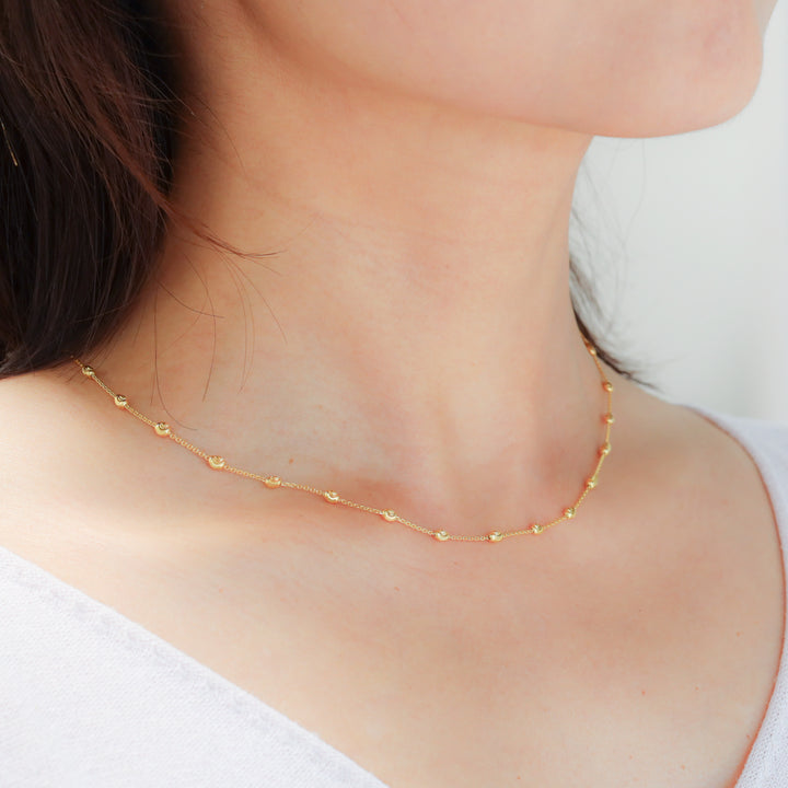 Beads by Yard Necklace, Bead Chain 14k Gold Necklace