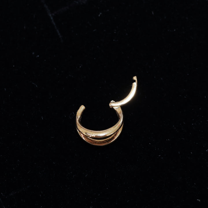 Tiny Huggie Double Hoop in 14K Solid Gold