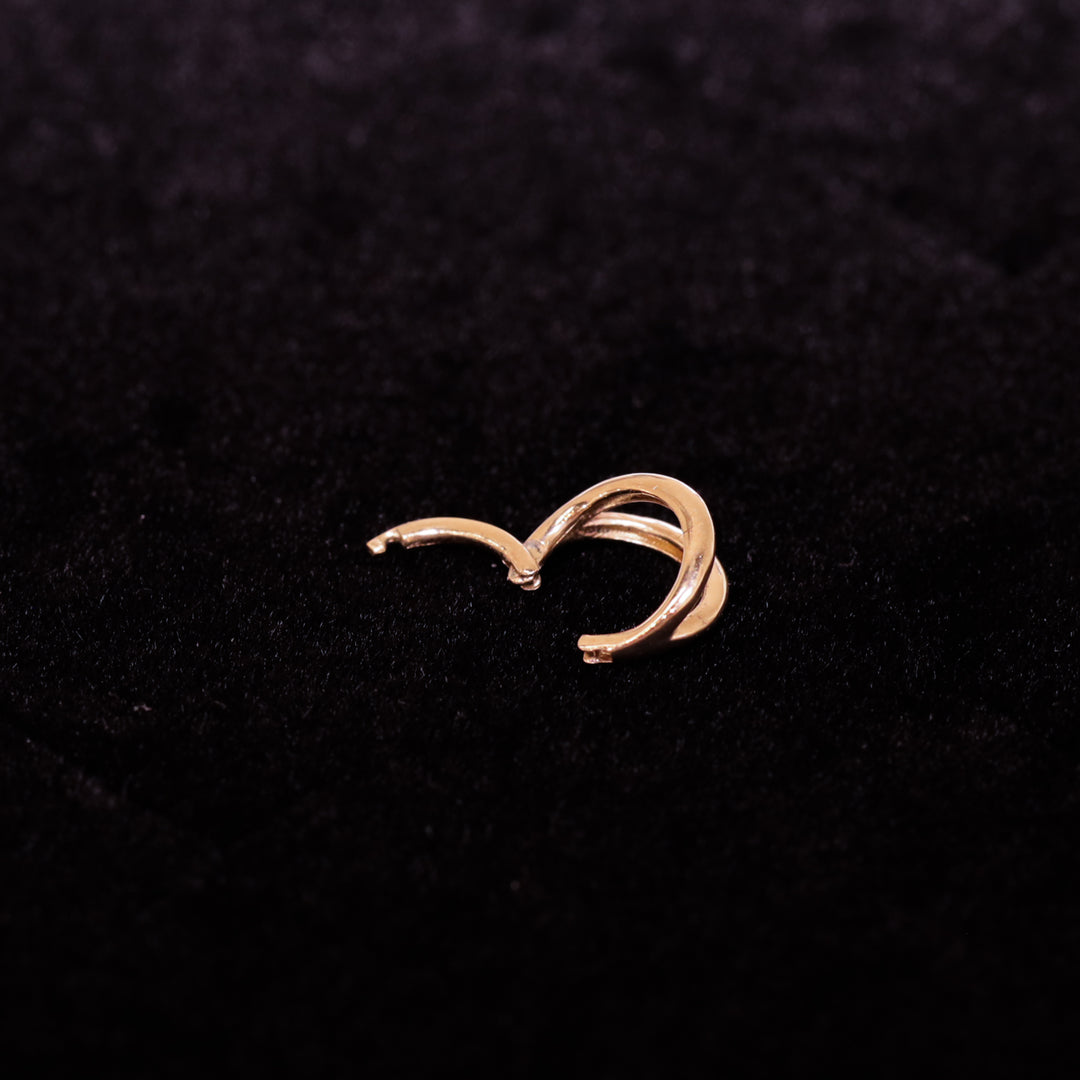 Tiny Huggie Double Hoop in 14K Solid Gold