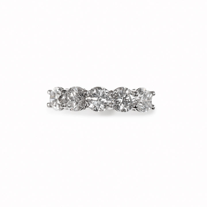 Lab-Grown Classic Diamond Half Eternity Ring – 5-Stone, 2.5 ctw.