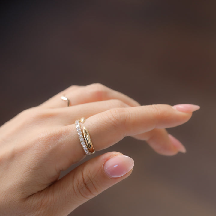Open Cuff Ring – 14K Solid Gold Claw Band