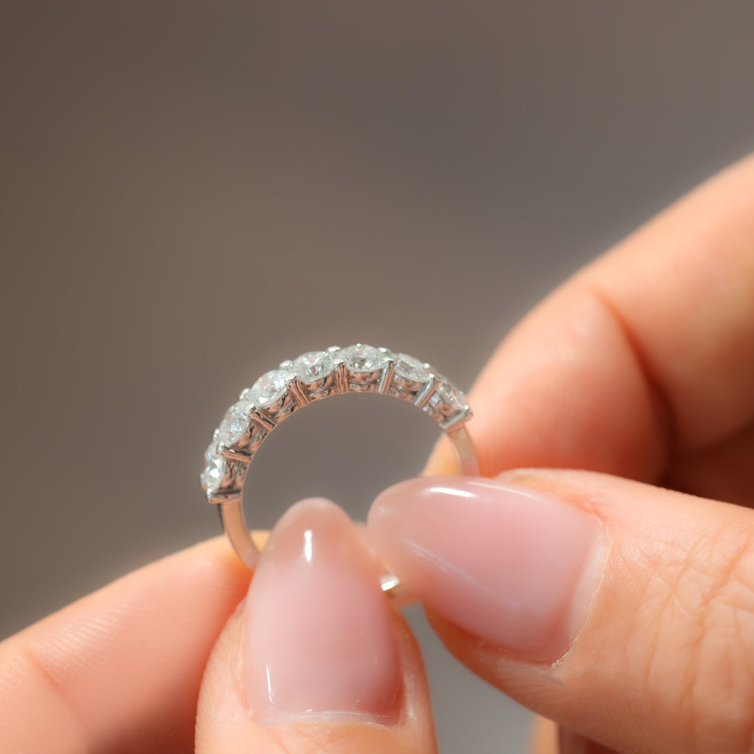 Lab-Grown Round-Cut Diamond Half Eternity Ring – 7-Stone - 1.4 ct. tw.