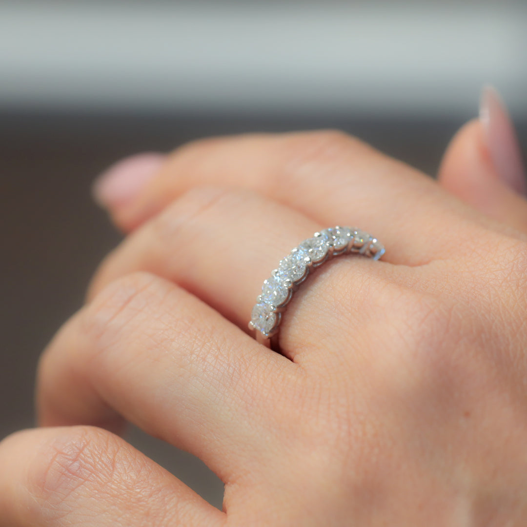 Lab-Grown Round-Cut Diamond Half Eternity Ring – 7-Stone - 1.4 ct. tw.