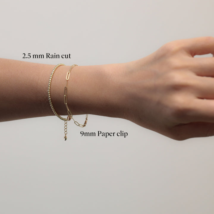 Rain Cut Beaded 14K Gold Bracelet 2mm / 2.5mm / 3mm