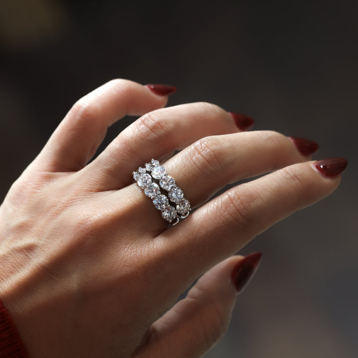 Lab-Grown Classic Diamond Half Eternity Ring – 5-Stone, 2.5 ctw.