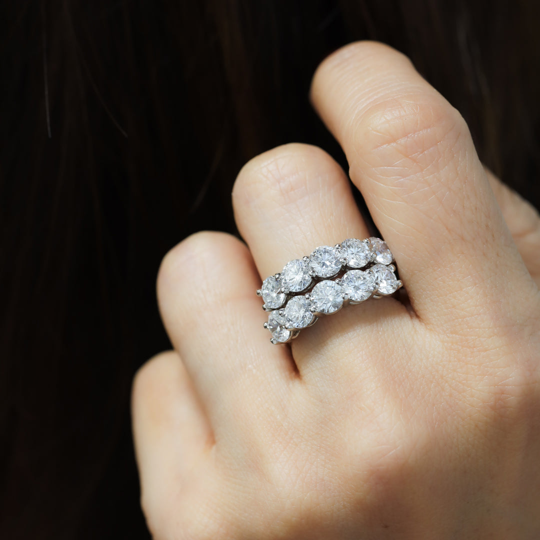 Lab-Grown Classic Diamond Half Eternity Ring – 5-Stone, 2.5 ctw.