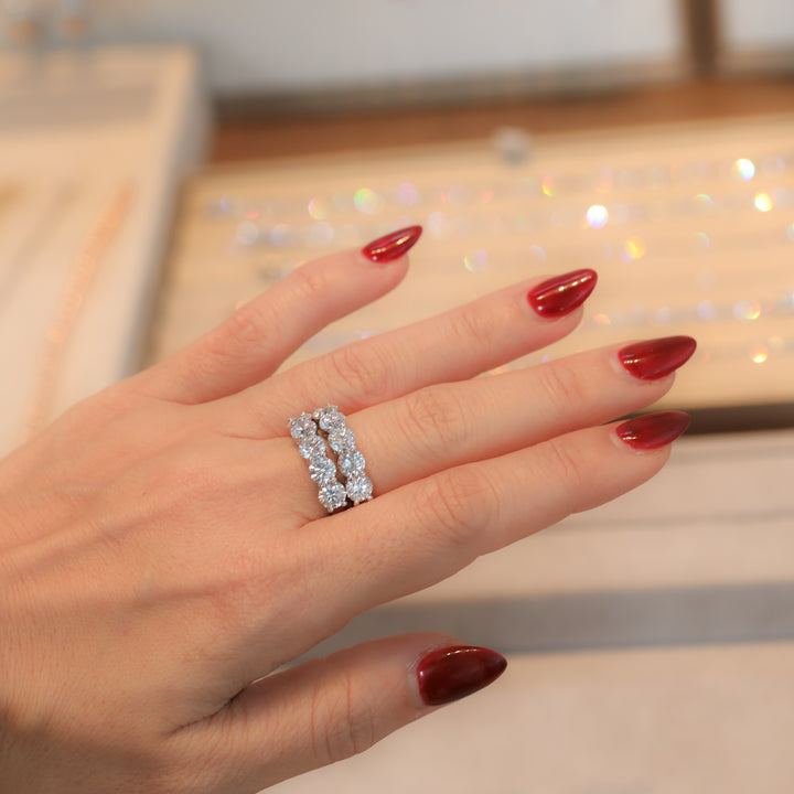 Lab-Grown Classic Diamond Half Eternity Ring – 5-Stone, 2.5 ctw.