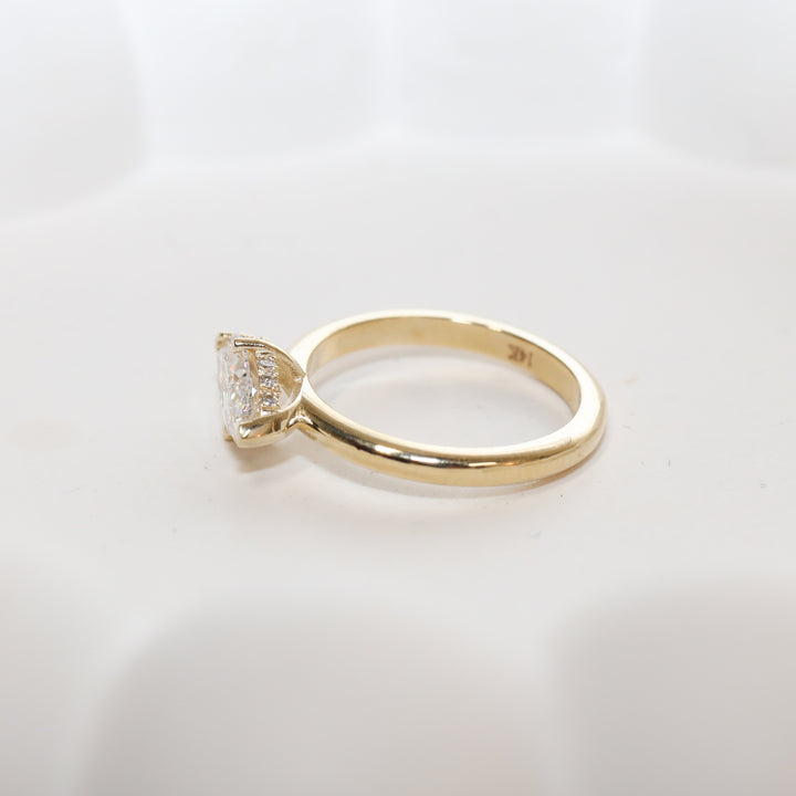 1 ct Marquise Cut Diamond East West Engagement RIng