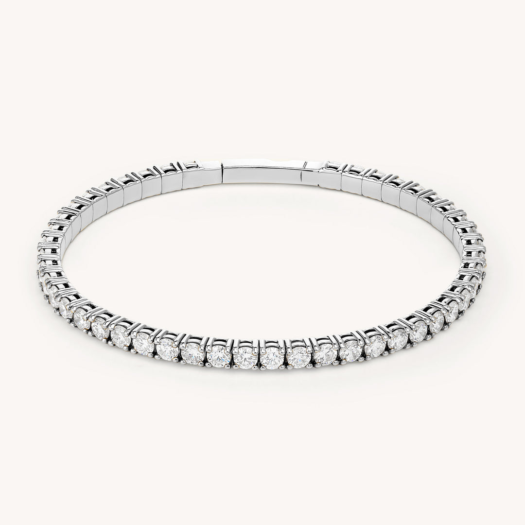 Lab Grown 5 ct. tw. Diamond Bangle Bracelet – 14K Solid Gold Tennis Bracelet
