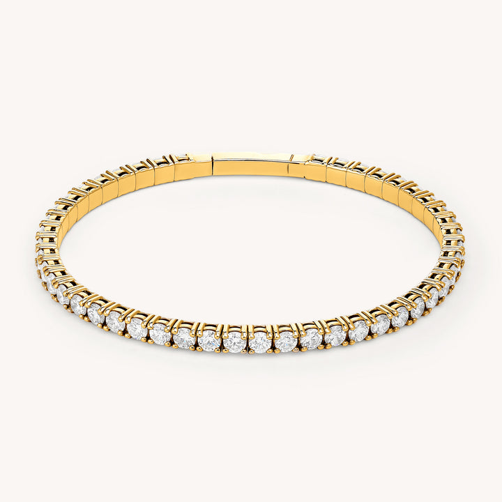 Lab Grown 5 ct. tw. Diamond Bangle Bracelet – 14K Solid Gold Tennis Bracelet