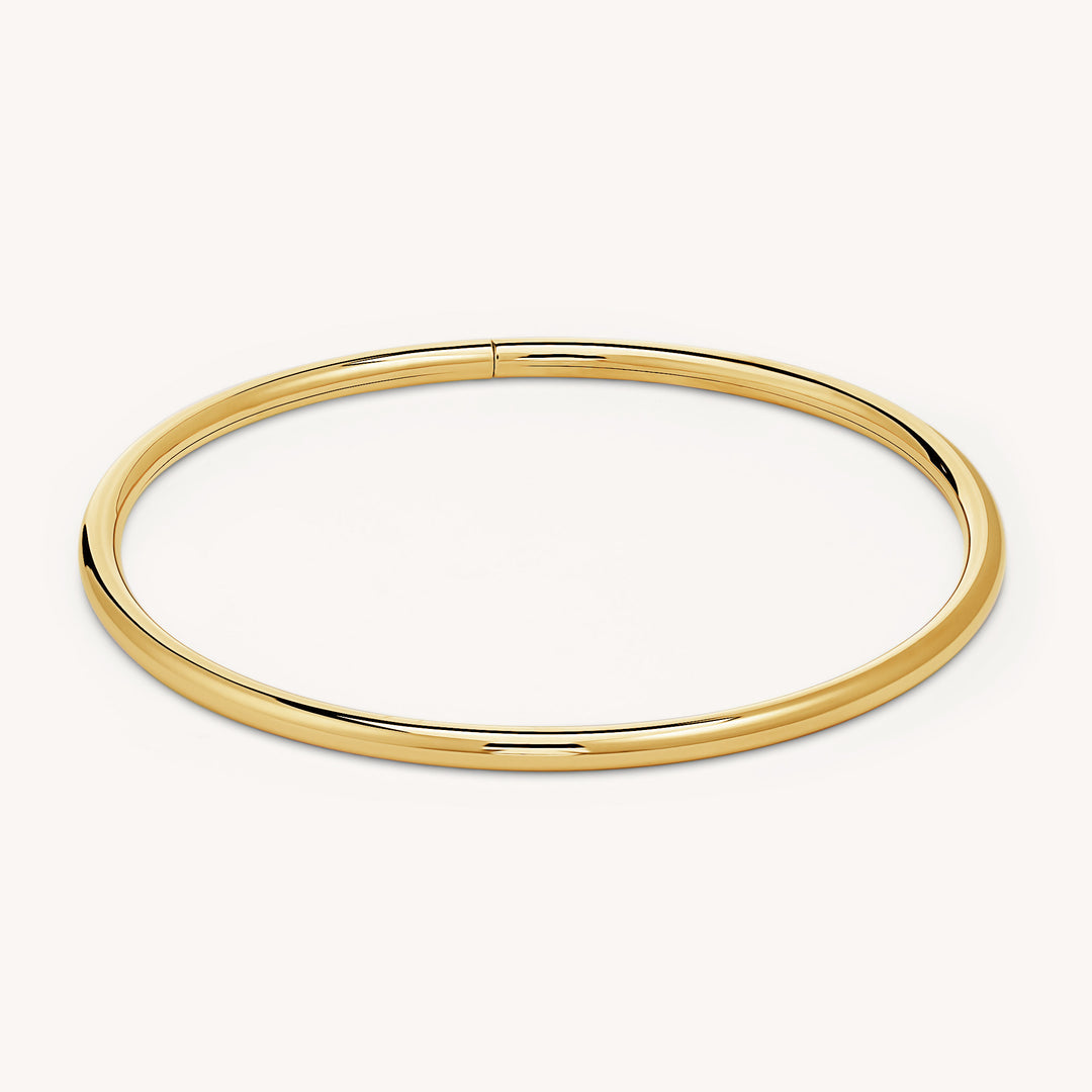 Stackable Gold Bangle, Classic Circle Bracelet