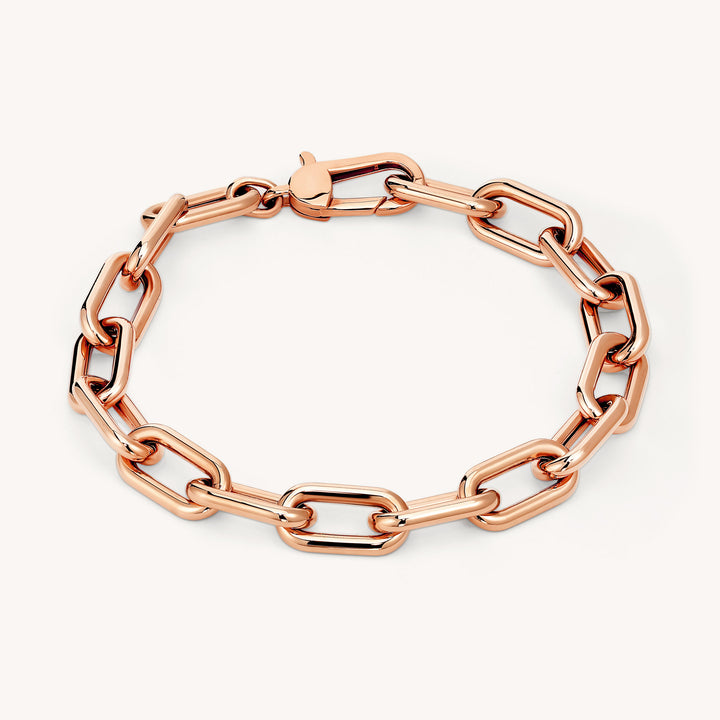 Chunky Chain Paperclip Bracelet 1.8mm 14K Solid Gold