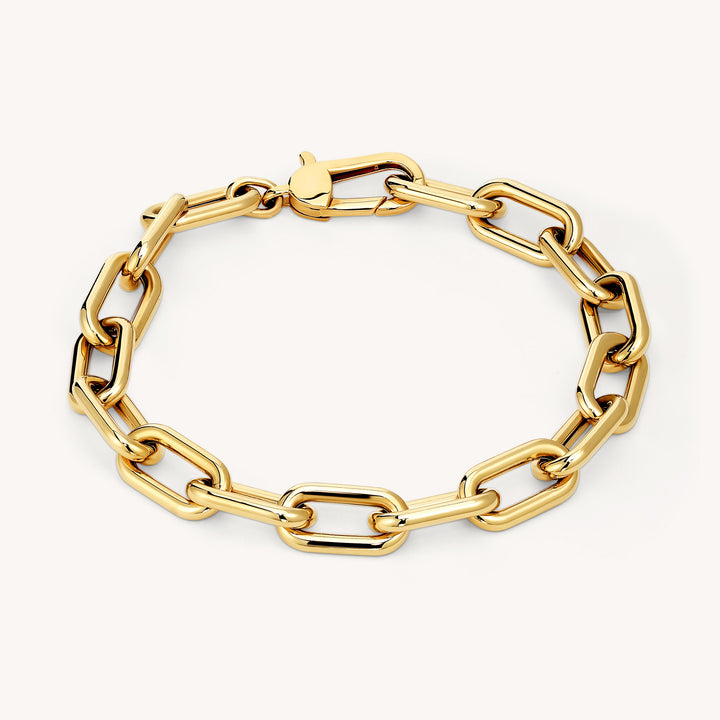 Chunky Chain Paperclip Bracelet 1.8mm 14K Solid Gold