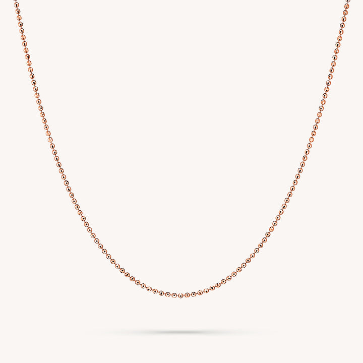 14K Solid Gold Disco Ball Chain | Ball Dainty Chain | 1.5mm, 2mm Gold Ball Necklace
