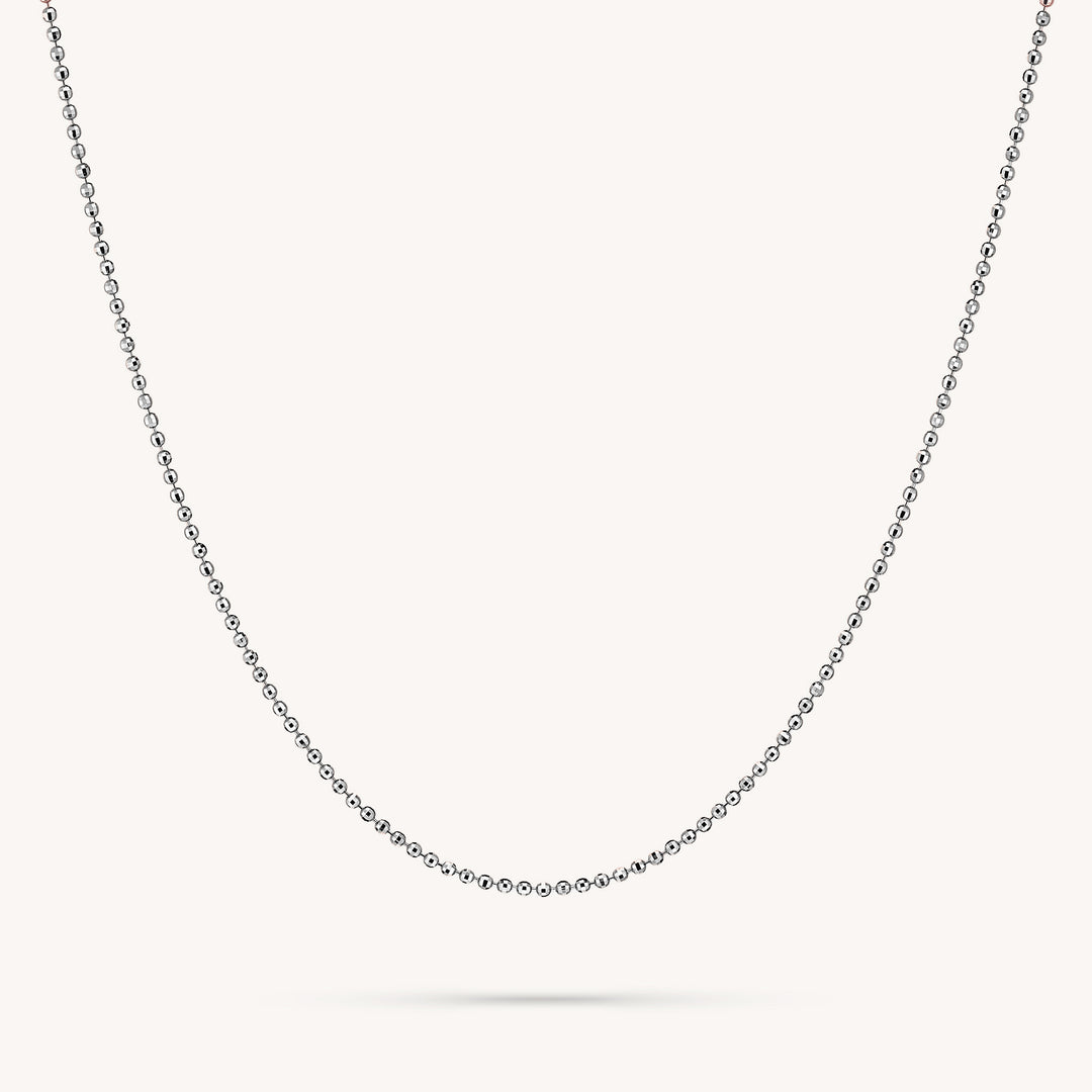 14K Solid Gold Disco Ball Chain | Ball Dainty Chain | 1.5mm, 2mm Gold Ball Necklace