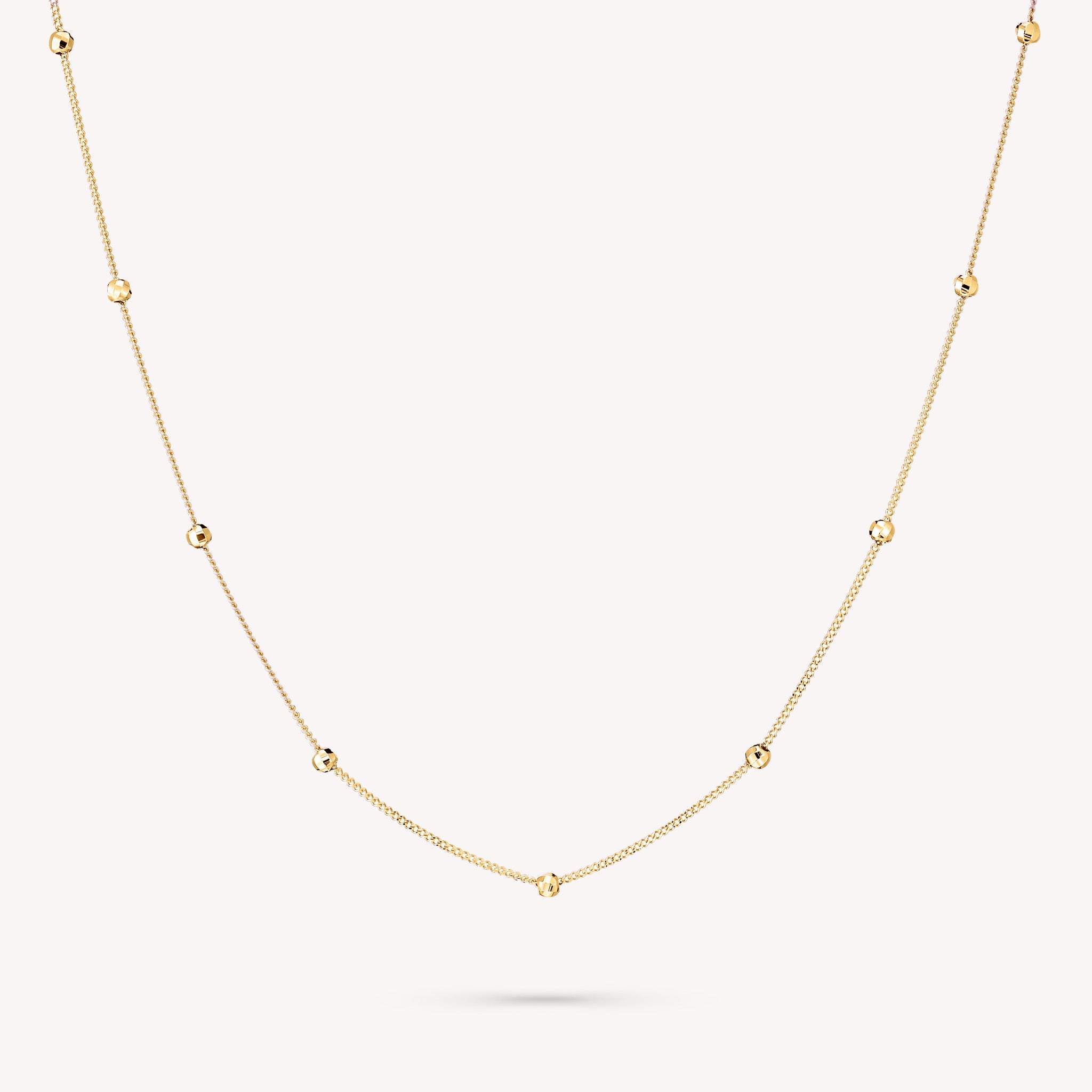 Diamond-Cut Disco Ball Station Chain Layering Necklace – GEUM JEWELRY