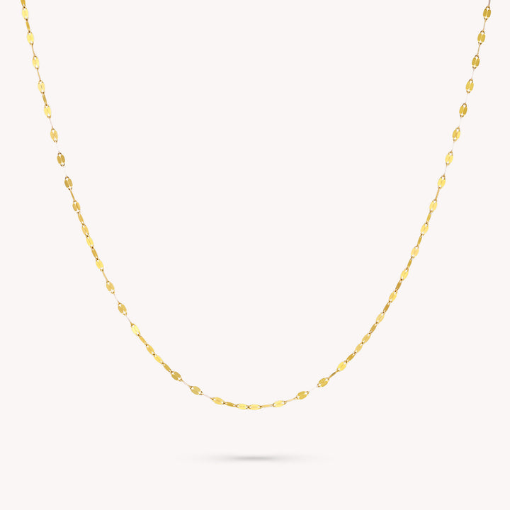 14K Solid Gold Necklace – Dainty Gold Chain for Layering Jewelry