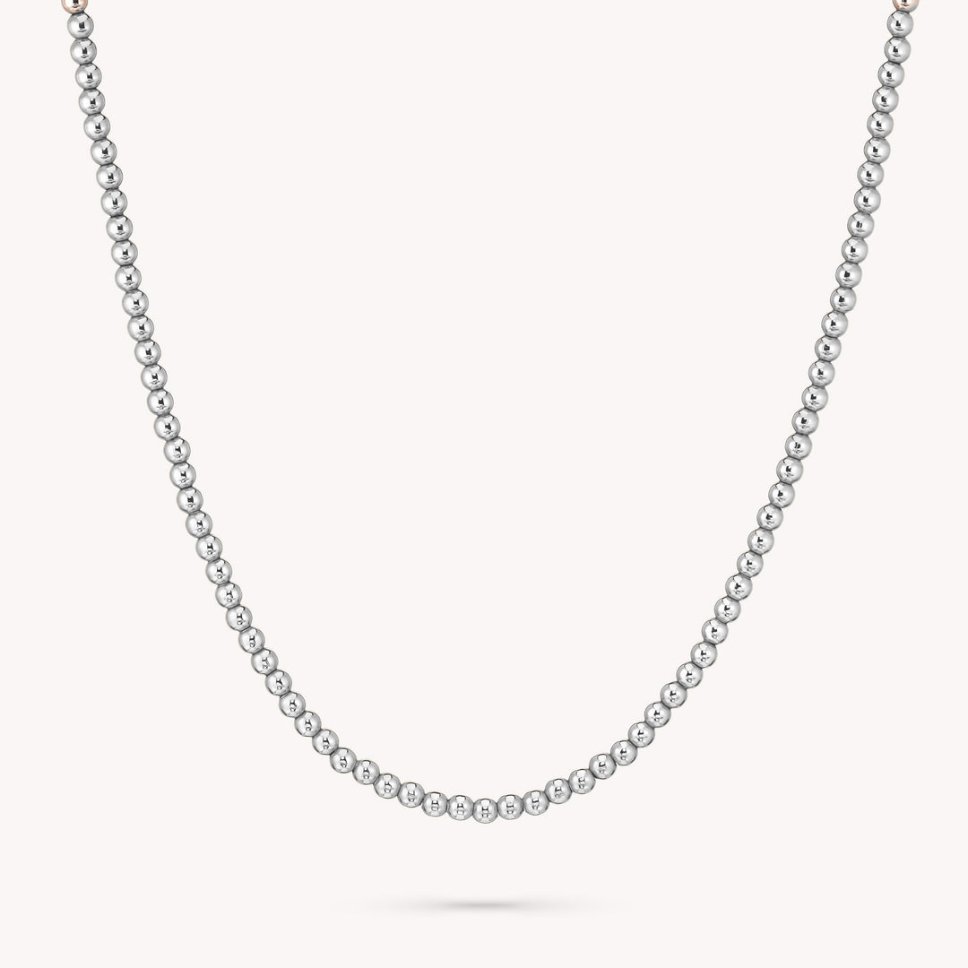 2mm 14K Solid Gold Ball Necklace