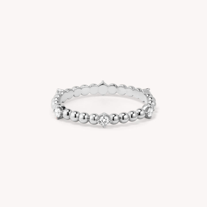 Beaded Diamond Ring - 6-Stone diamond band