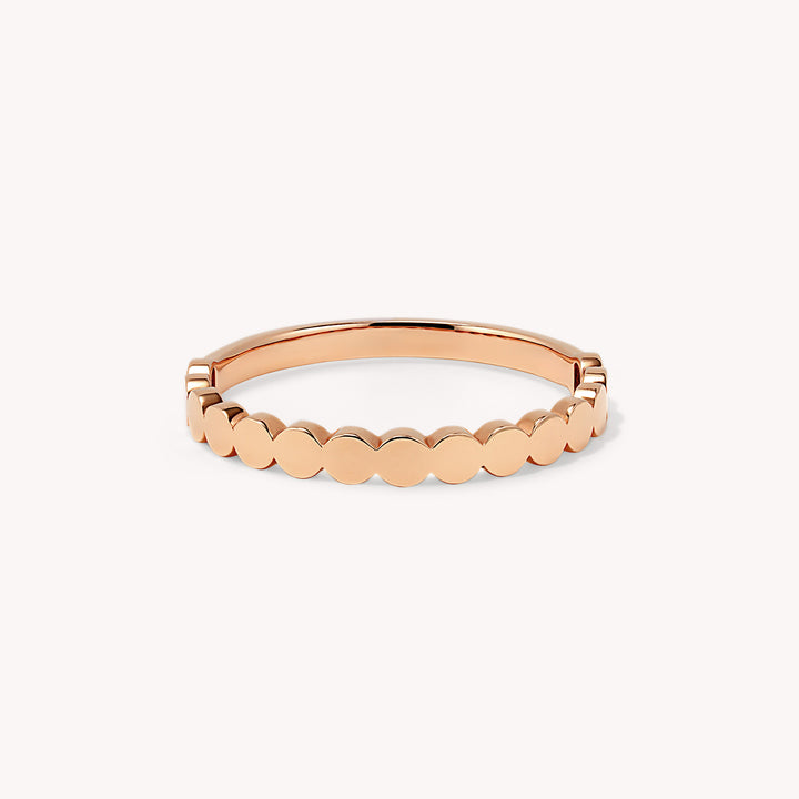 Half Flat Circle Band Ring, 14k Gold Band Ring