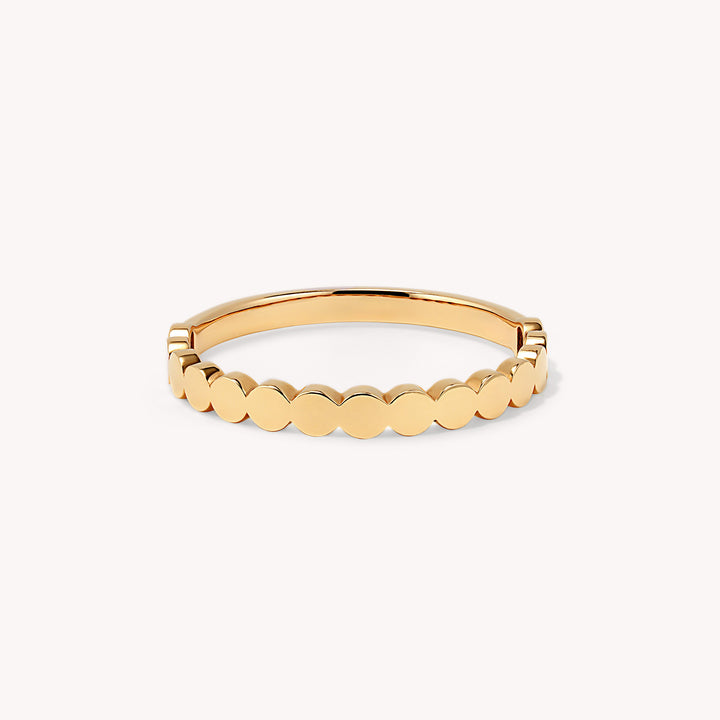 Half Flat Circle Band Ring, 14k Gold Band Ring