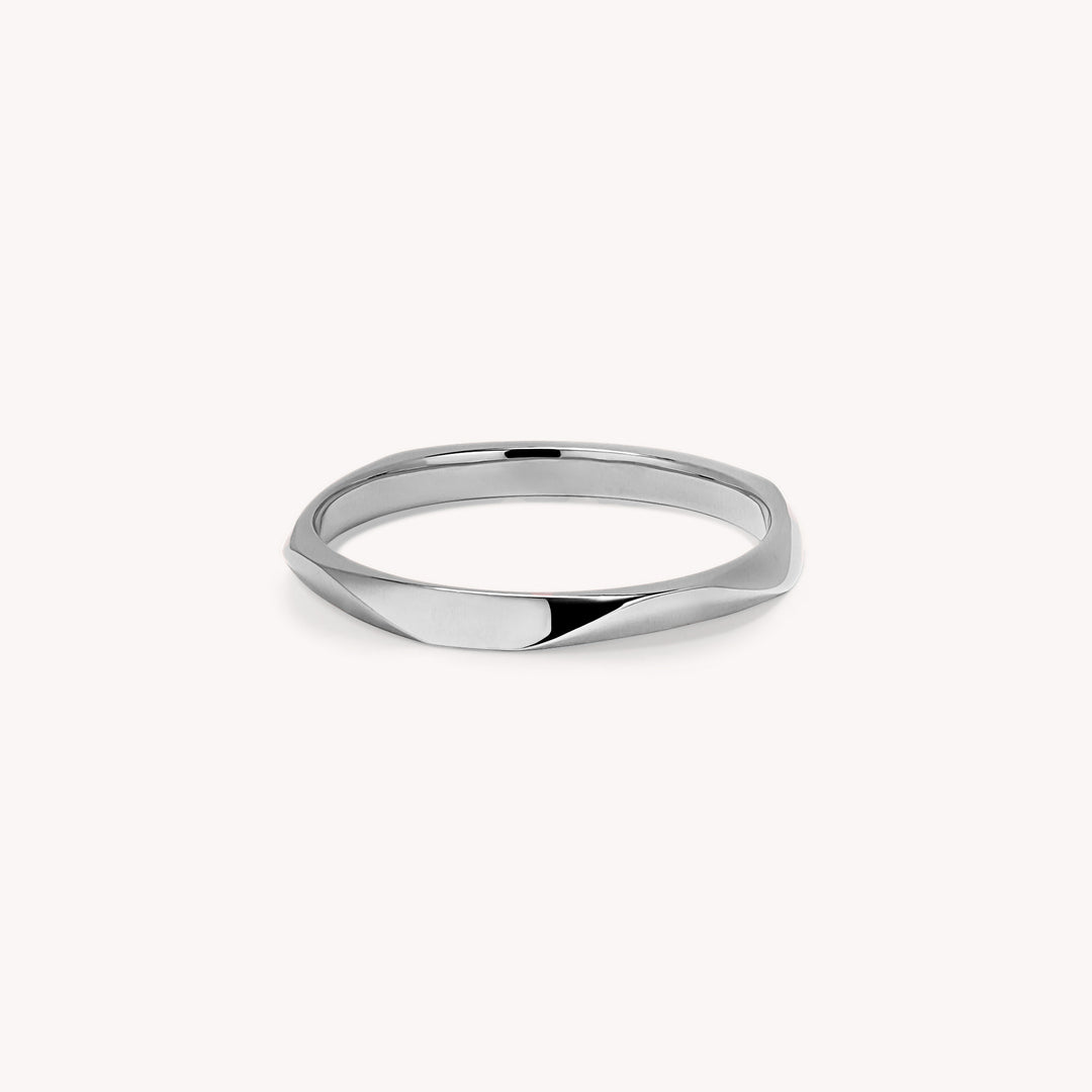 Twist Sculpted Ring - 14K Solid Gold Band