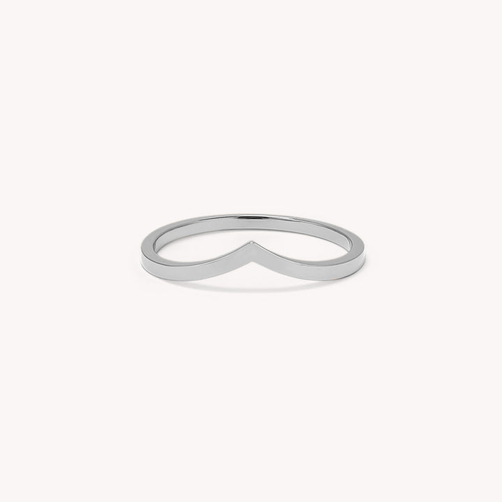 Chevron V-shaped 14K Gold Ring