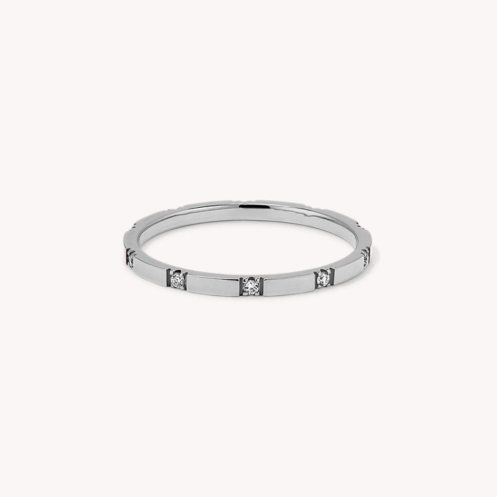 Flush Set Diamond Wedding Band Ring
