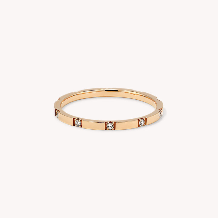 Flush Set Diamond Wedding Band Ring