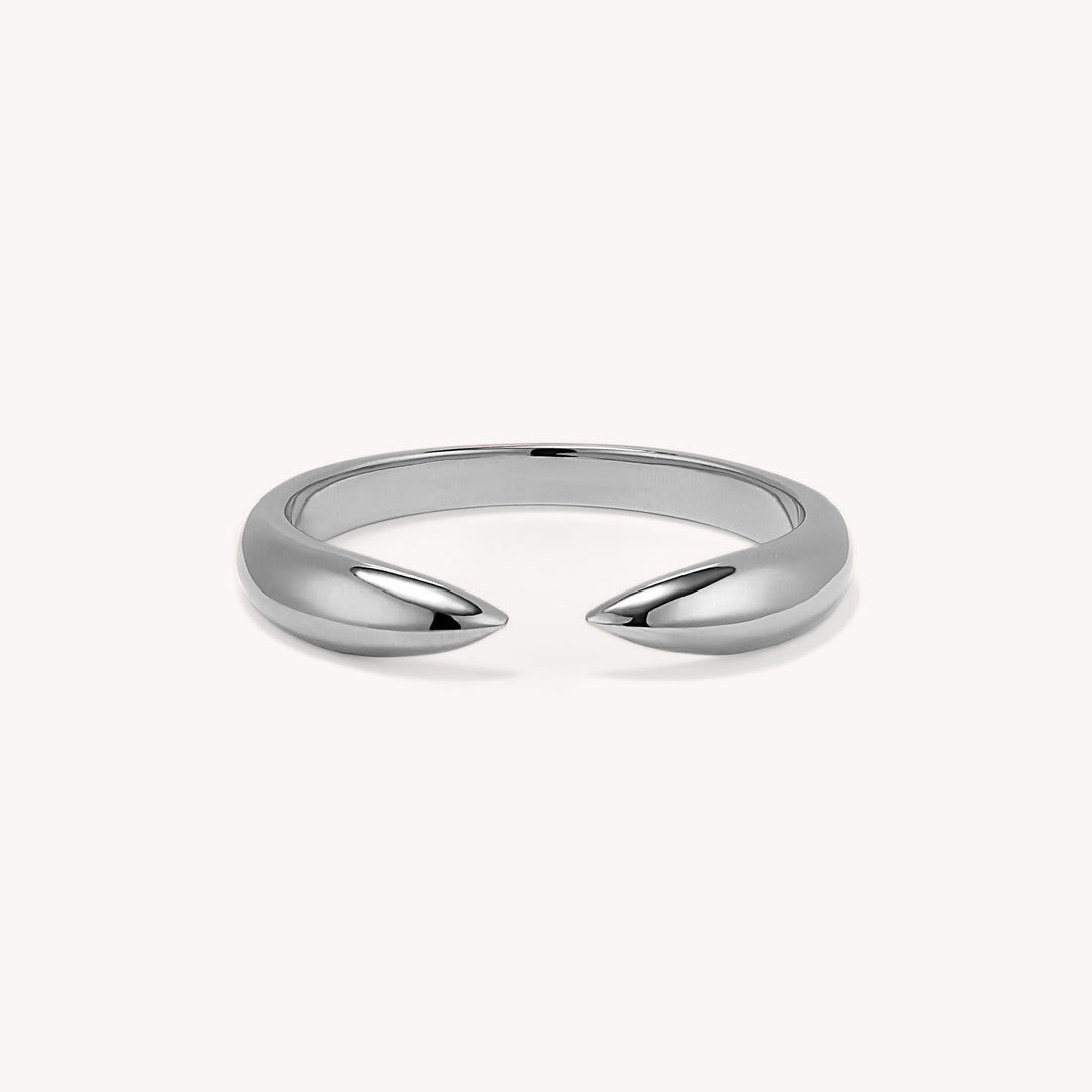 Open Cuff Ring – 14K Solid Gold Claw Band