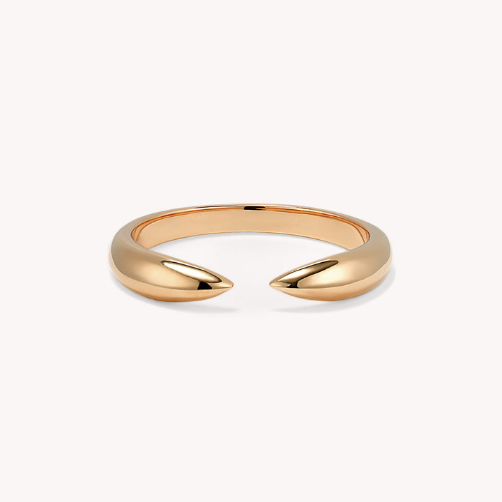 Open Cuff Ring – 14K Solid Gold Claw Band