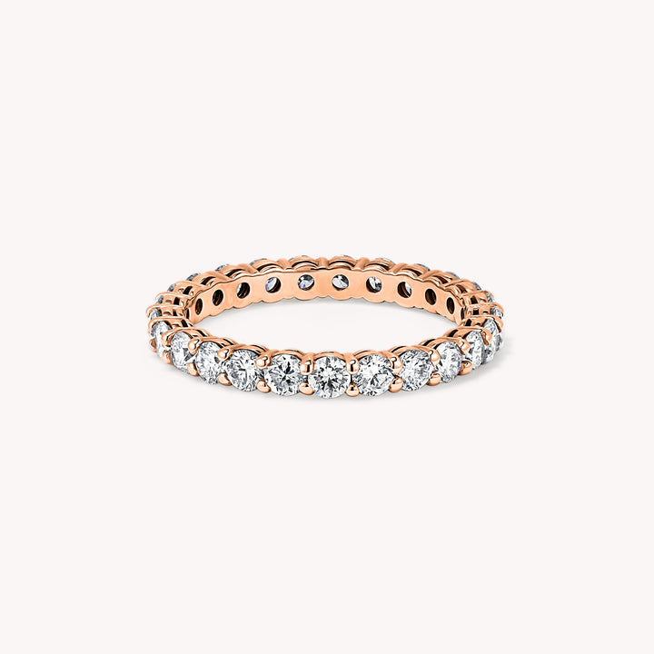 Lab Diamond Shared Prong Eternity Wedding Band Engagement RIng - 2mm, 2.5mm, 3mm