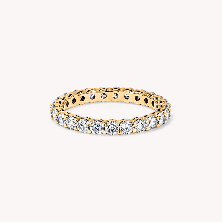 Lab Diamond Shared Prong Eternity Wedding Band Engagement RIng - 2mm, 2.5mm, 3mm