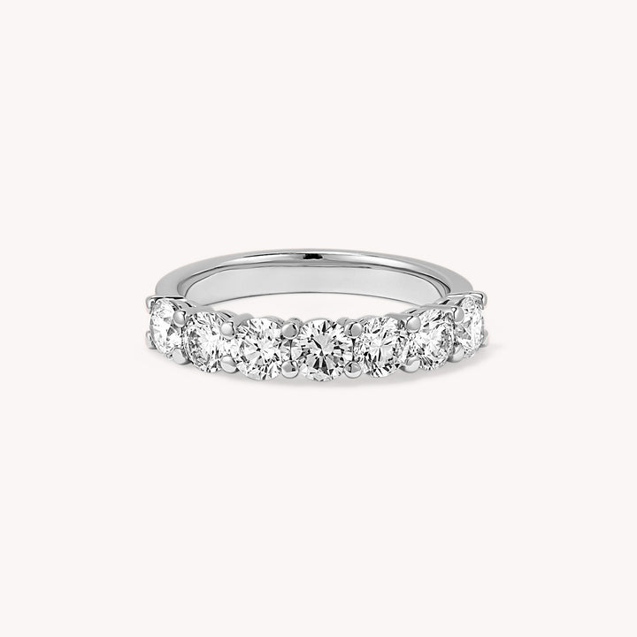 Lab-Grown Round-Cut Diamond Half Eternity Ring – 7-Stone - 1.4 ct. tw.