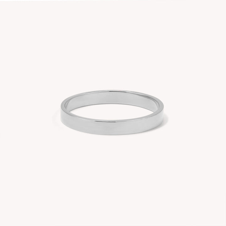 Classic Flat Solid 14K Gold Wedding Bands Ring - 2.5mm