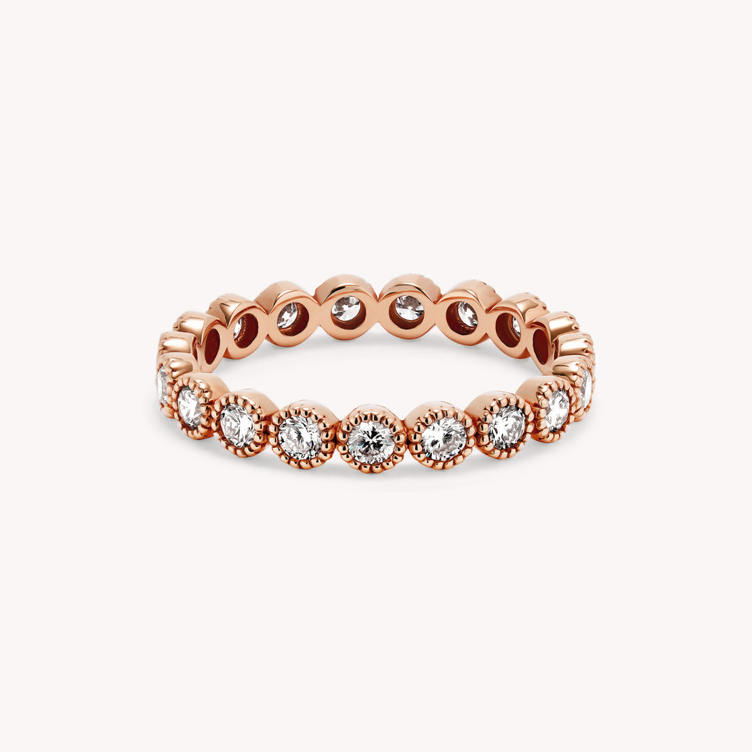 Bezel Cutting Set Full Eternity Band Lab Diamonds Ring