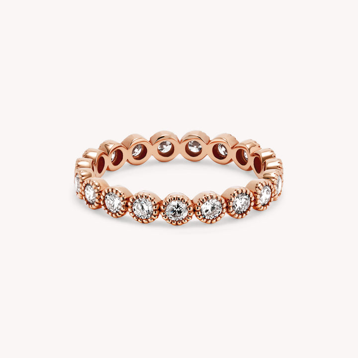 Bezel Cutting Set Full Eternity Band Lab Diamonds Ring