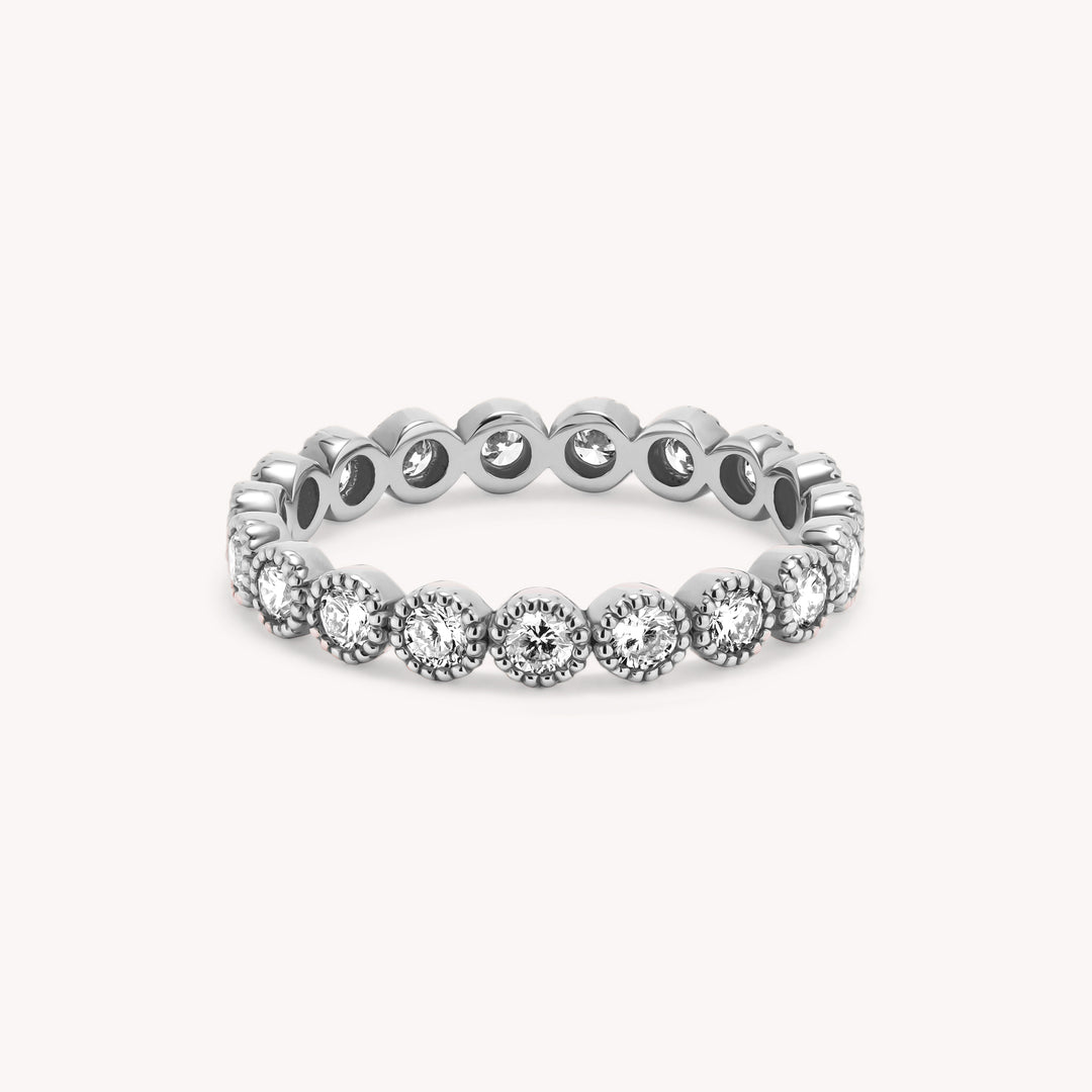 Bezel Cutting Set Full Eternity Band Lab Diamonds Ring