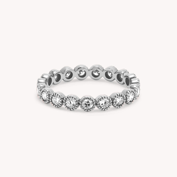 Bezel Cutting Set Full Eternity Band Lab Diamonds Ring