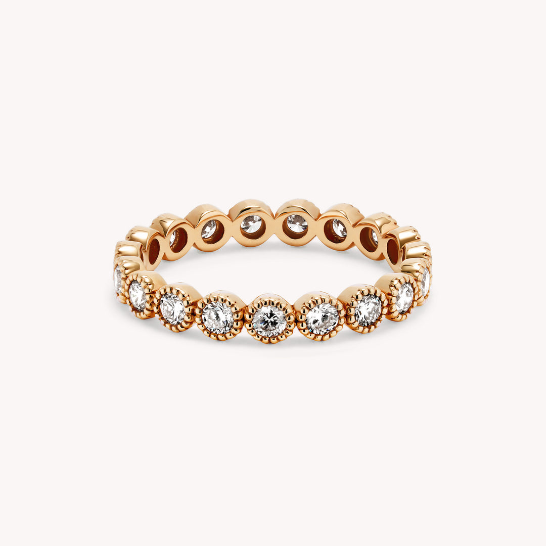 Bezel Cutting Set Full Eternity Band Lab Diamonds Ring