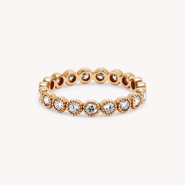 Bezel Cutting Set Full Eternity Band Lab Diamonds Ring