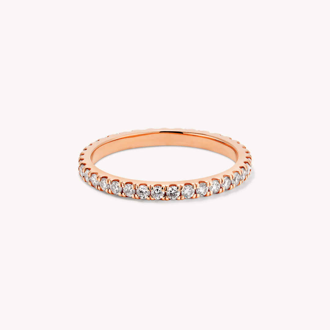 Lab Diamond Eternity Pavé Wedding Band Engagement RIng - 1.5mm