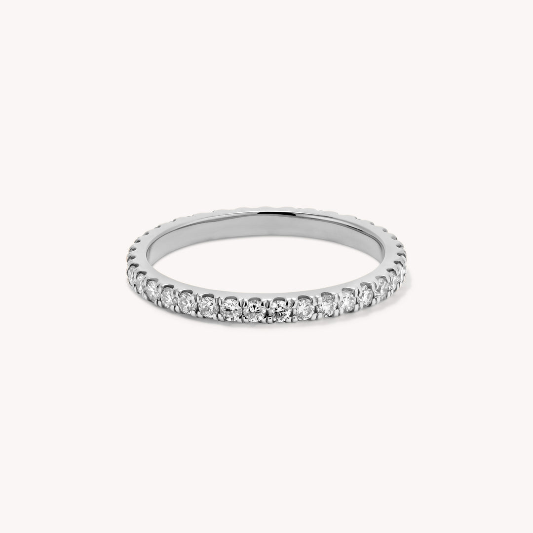 Lab Diamond Eternity Pavé Wedding Band Engagement RIng - 1.5mm